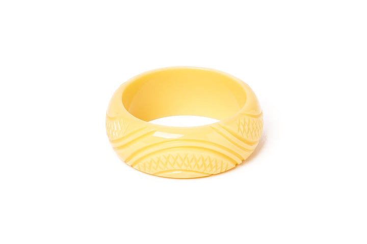 Wide Carved Bangle